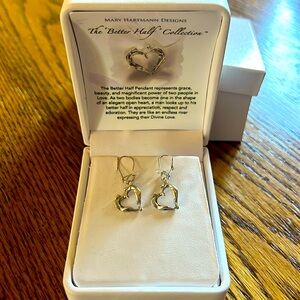 Heart pierced earrings Mary Hartmann design New in box